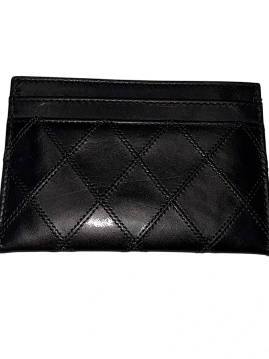 Chanel CC Quilted Lambskin Card Holder Black Silver Hardware - Picture 8 of 16